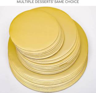 SugarNest Sugarnest cake base boards set 78910inch 5pcs each Paper Cake Server