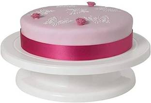 Fitaza Cake turn table Plastic Cake Server (White, Pack of 1) Plastic Cake Server