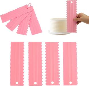 RABBONIX Plastic Tall Cake Scraper For Icing And Decoration | Size 22.8 cm X 6.7 cm | Baking Smoother & Polisher