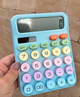 rich mart Creation 12-Digit Desktop Calculator | Big Buttons | Battery & Solar Powered Creation 12-Digit Desktop Calculator Battery & Solar Powered Basic  Calculator