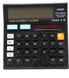 Villy 12 Digit Large Display 112 Steps Check & Correct Basic  Calculator