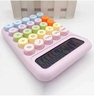 Justakeit Calculator 3 Basic Calculator Mechanical Calculator Big Buttons, Colorful Candy Basic Calculator Basic  Calculator