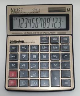 Celect CT- 812 12 Digit Calculator with Large Display and Sturdy Design for Office Basic  Calculator
