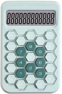 Honch 12 Digit Desktop Calculator with Large LCD Display Big Hexagon Button Calculator,Easy to Press,for School Office Business Home Financial  Calculator
