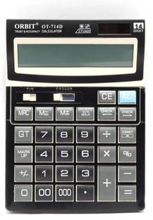 पीडब्लू पेंसिलवाला Big Size Orbit-Ot714D Soft Key बेसिक कैलकुलेटर