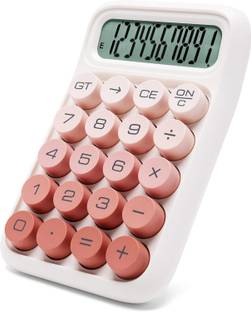 PRSVIKE 00215 10 Digits, Large LCD Display, Big Buttons, Cute, Aesthetic, Gradient Pink Basic  Calculator