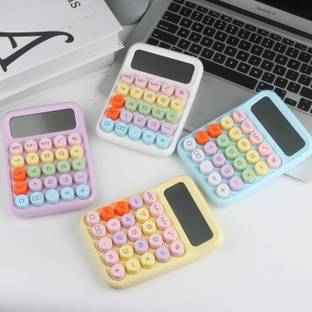 Q7 BRAND Calculator Multicolor Az7 12 Digits Large LCD Display Calculator pack1_AZ7 Basic  Calculator