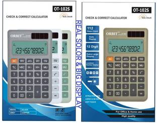 Heinriched OT 102S Pocket Calculator 112 Steps Check Real Solar Auto Replay Large Display Basic  Calculator
