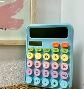 rich mart Creation 12-Digit Desktop Calculator | Big Buttons | Battery & Solar Powered Creation 12-Digit Desktop Calculator Battery & Solar Powered Basic  Calculator
