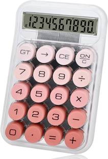 BOVZOX 3251 Anti-Slip Big Button Calculator, Transparent Handheld Calculator For Office Home Basic  Calculator