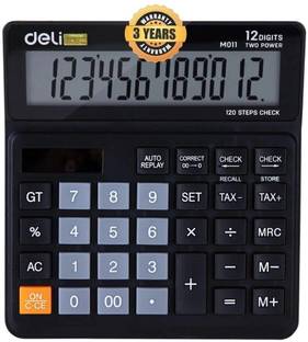 Deli WM01120 12d Calculator 3 Years Warranty Steps Check and Correct Desktop Calculator & GT Keys Basic  Calculator