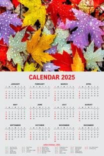 Imagine Printing Solutions Leafs Wall Calendar 2025,12 Months for Home,Office(Size: 36x24Inches) 2025 Wall Calendar
