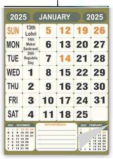 AccuPrints Calendar 14 x 20 size 2025 Wall Calendar