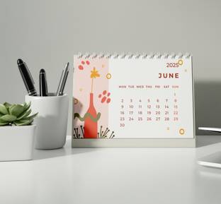 DGSL Aesthetic Design Desk Calendar 2025 For Office And Study Table Size 23.75x18.5cm 2025 Table Calendar