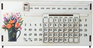 Kaameri Bazaar MDF Wooden Lifetime Desk Calendar | Lifetime Table Calendar