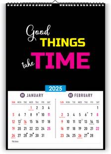 Zoozoartz New Year Motivational Quotes Wall Calendar 2025 Wall Calendar