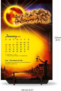 pocket wishes PW-13 2025 Table Calendar