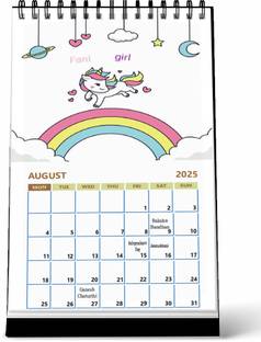 AccuPrints Animal 4 x 8 desk 2025 Table Calendar