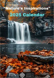 Jagriti Shakti 2025 Wall Hanging Calendar with Nature's Images and Inspirational Quotes 2025 Wall Calendar