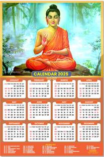 ESCAPER Gautam Buddha 2025 Calendar: A Reflection of Peace and Enlightenment 2025 Wall Calendar