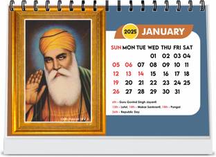 ESCAPER Sikh Calendar 2025 Desk: Celebrating Sikh Heritage and Teachings 2025 Table Calendar