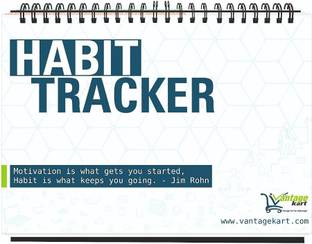 Vantagekart Habit Tracker Daily, Weekly and Monthly Planner (undated), Fits Perfectly at Your Desk Any Table Calendar