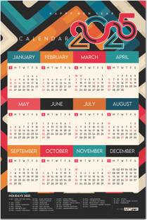 ARTBOX Unique Pattern Design Wall Calendar 2025 for office & home Wall Calendar 2025 Wall Calendar