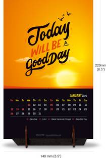 pocket wishes Motivational Quotation 2025 Table Calendar