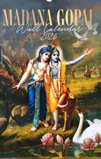 Devinevrindavan ISKCON Madangopal 21 X 11 INCHES 2026 2025 Wall Calendar