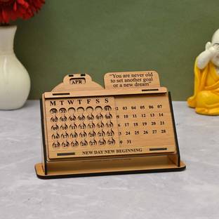 GIFT KYA DE Desk Table Calender to Lifetime Infinite | PeRP Accessoriesetual Calendar 2021 for Office Home Personal Table New Year Gift Items - Mini Slide Table Calendar