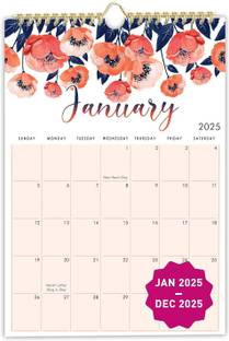 mudrit 2025 Wall Calendar Jan 2025 -Dec 2025 for Office,Home- Size 12"x17" 2025 Wall Calendar