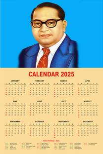 Imagine Printing Solutions Bheem Rao Ambedkar Wall Calendar 2024,12 Months for Home, Office 2025 Wall Calendar