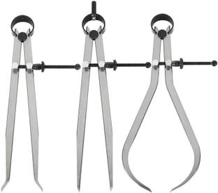 STTAR Spring Caliper Set 3 Pieces Inside, Outside & Divider 6” IN/150MM Measuring Tool Dial Caliper