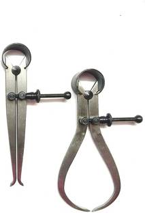 SAMENX Spring Caliper Set 2 Pieces – Inside & Outside 6” INCH / 150 MM – Measuring Tool Outside Caliper