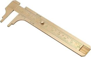 Kalsi brothers Vernier Caliper Ruler handy Sliding Gauge Brass Pocket Ruler 100mm Caliper Ruler Vernier Caliper