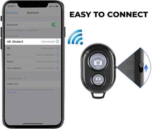 MOBIZAC Wireless Bluetooth Remote Shutter for Photo and Selfie for Android and iOS Phone Photo Remote Shutter for Smartphones and Mobile Wireless Remote Contoller Bluetooth