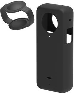 Breuk Silicone Case Cover Protector for Insta 360 X3 Camera, with Rubber Sleeve for Protect Lens  Camera Bag