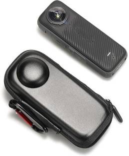 EKD Mini Storage Case PU Bag Sport Camera Protector with Hook for Insta360 X4 Action Camera  Camera Bag