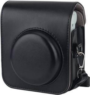 Zikkon Instax Mini 12 Black Protective Camera Case PU Leather Carrying  Camera Bag