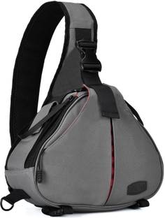 CADeN K-1 Gray Sling Triangle Waterproof with Rain Cover  Camera Bag