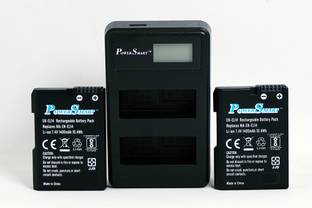 Power Smart EN-EL14 Battery (2- No.s) + EN-EL14a Dual USB Charger for Nikon D5600 D3400  Camera Batter...