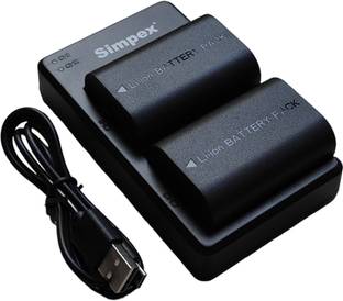Simpex LP-E6 Dual Charger with 2nos 5000mAh Li-ion Rechargeable Canon  Camera Battery Charger