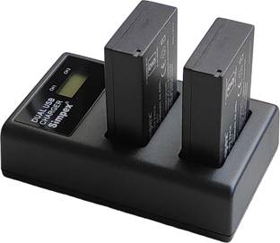 Simpex LP E17 Dual Port Charger with 2nos 6000mAh Rechargeable Li-ion  Camera Battery Charger