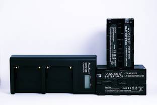 Axcess NP-F970 Battery (2-Pack, 6600mAh) and Dual USB Charger for Sony Handycams TR910  Camera Battery Charger
