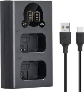 DIGICLIMBER FW-50 Dual fast camera charger with Type C  Camera Battery Charger