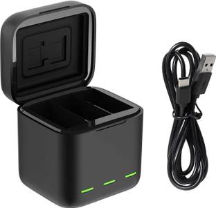 Camstuffs Hero 10/9 Battery Charger, 3-Channel USB Charger with Type-C Cord for GoPro  Camera Battery Charger