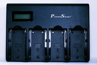 Power Smart NP-F970 4-Channel Digital Camera Battery Charger w/LCD Display for Sony NP-F970  Camera Battery Charger