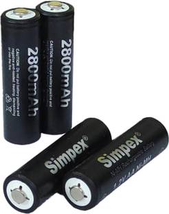 Simpex 2800mAh Ni-MH AA Ready to Use Rechargeable Battery Pack of 4 (Black Edition)  Camera Battery Charger