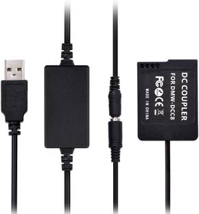 DIGICLIMBER DMW-BLC12 Dummy Battery with 5V 2A USB Cable for Panasonic DCC8 USB  Camera Battery Charger