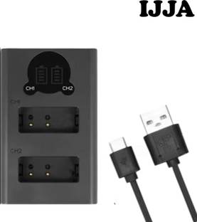Amabu LP-E6 LP-E6n Dual fast type c USB camera charger with LCD display for Canon  Camera Battery Charger
